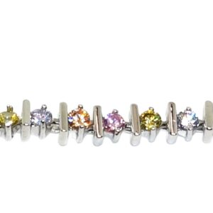 Armband aus Edelstahl mit Strass 19cm