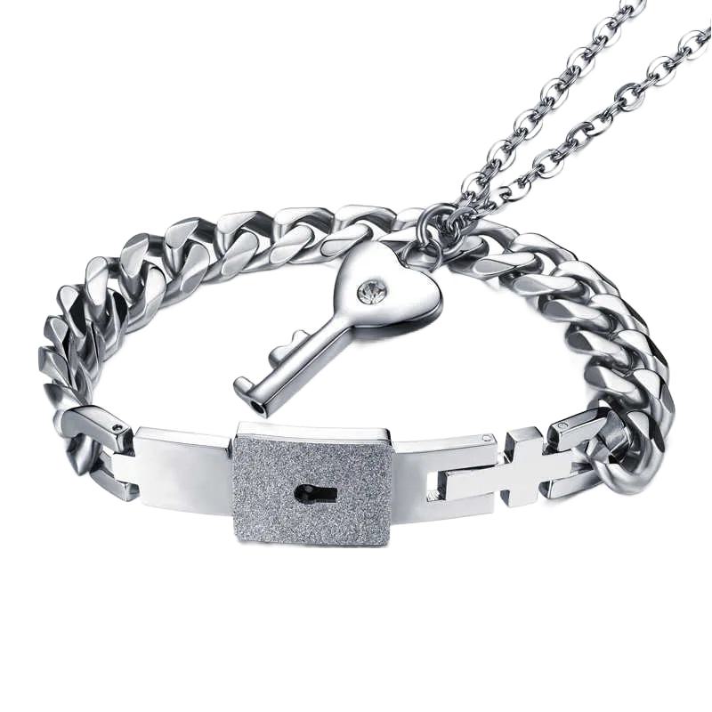 Partnerschafts Set Armband für Ihn Kette für Sie mit Schlüssel (Kopie)