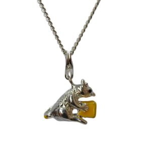 Charm Anhänger Maus mit Käse