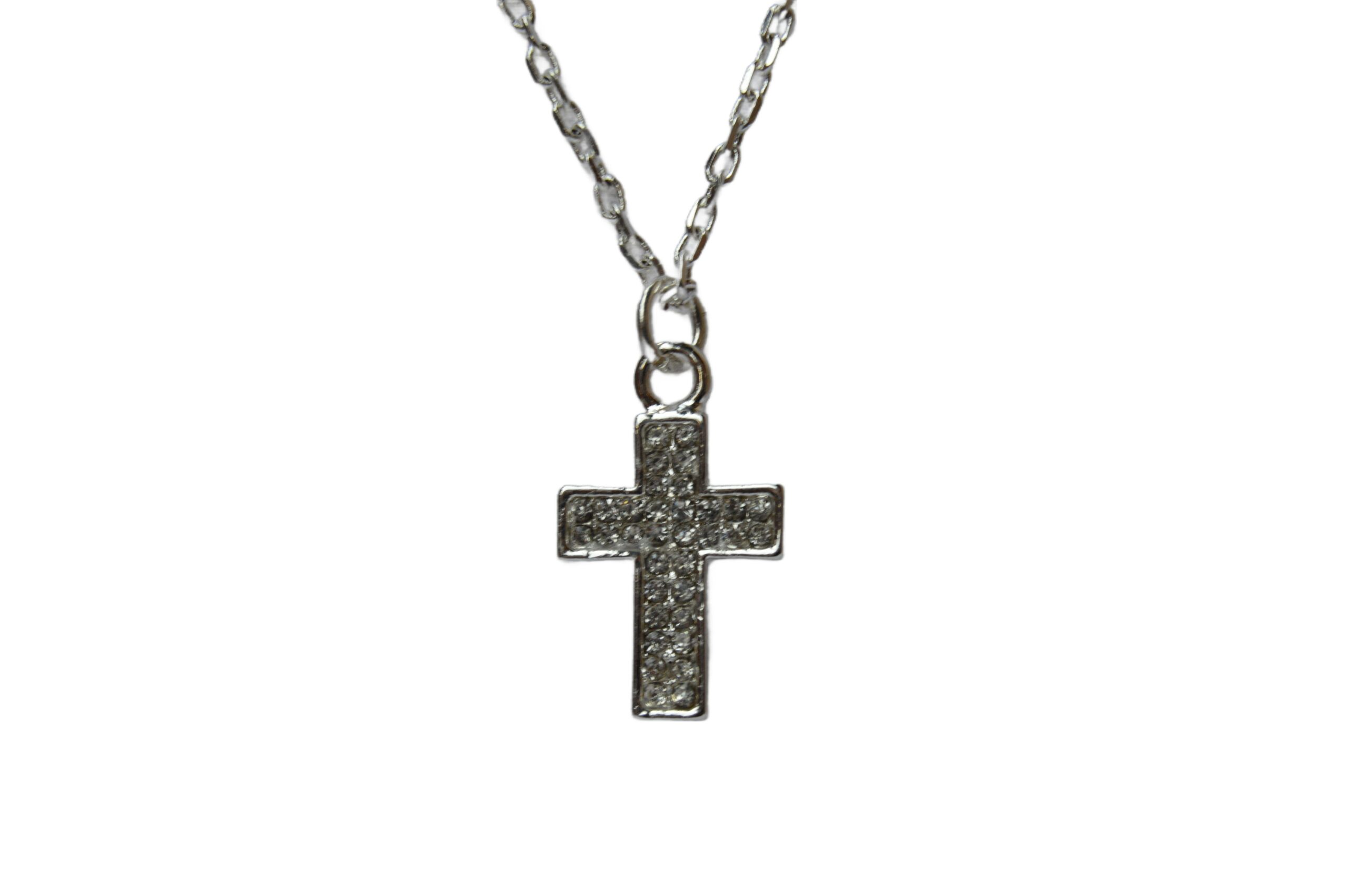 Kreuz Anhänger mit Zirkonia – Bild 3